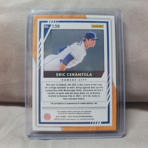 Eric Cerantola 2021 Panini Elite Extra Edition autographed holographic card #139 - Picture 6 of 13